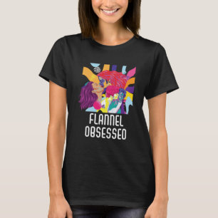 T-shirt Flannel Obsédée Bisexuel Rainbow Pride Bisexuelle