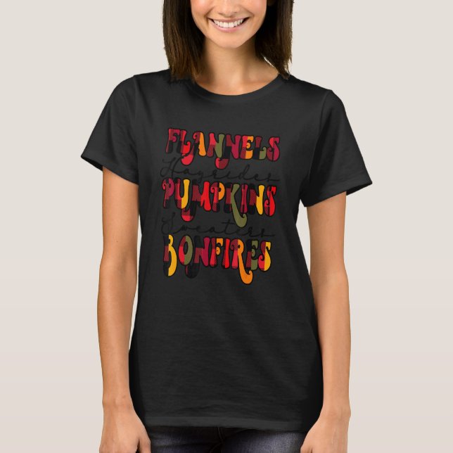 T-shirt Flannels Hayrides Citrouille Sweaters Vintages Bon (Devant)