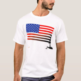 T-shirt Flaque d'huile de drapeau américain