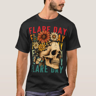 T-shirt Flare Day Fibromyalgia Dysautonomia Skull Invisibl