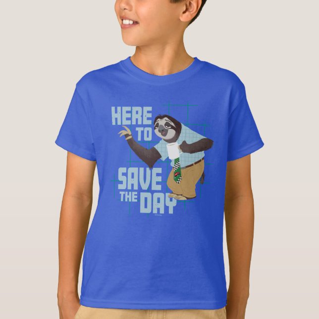 T-shirt Flash Slothmore - Here to Save the Day (Devant)