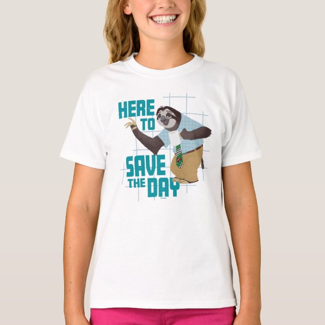 T-shirt Flash Slothmore - Here to Save the Day (Devant)