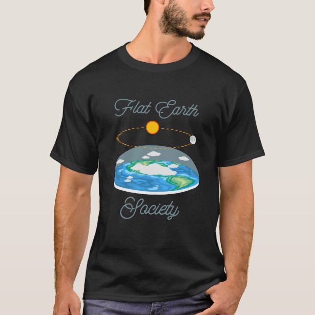 T-shirt Flat Earth Society Retro Cool Flat Earther Present (Devant)