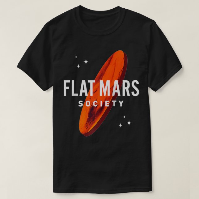 T-shirt Flat Mars Société Cadeaux Hommes Femmes (Design devant)
