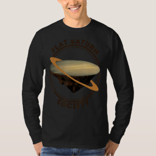 T-shirt Flat Saturn Society Saturn Est Une Planète Plate