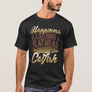 T-shirt Flathead Catfish Graphic Pêche Poisson d'eau douce