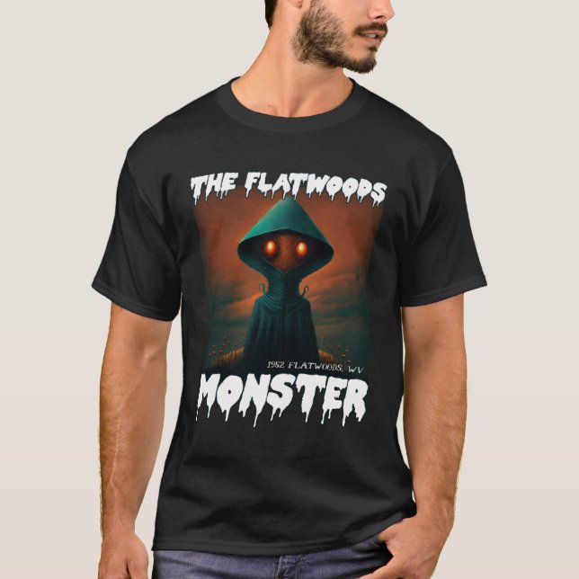 T-shirt Flatwoods Monster Braxie 1952 Creepy Alien Cryptid (Devant)