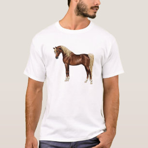 T-shirt Flaxon de châtaignes foncées Mane Cheval égyptien 