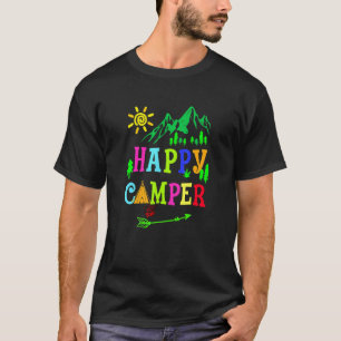T-shirt Flèche Camper Happy Camp d'été Camping Hommes Femm