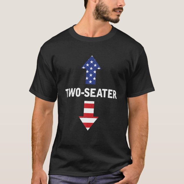T-shirt Flèche de deux places 4 juillet Drapeau américain  (Devant)