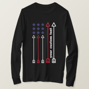 T-shirt Flèche drapeau américain de tir à l'arc personnali