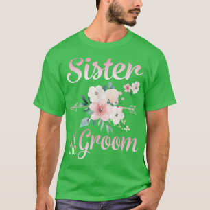 T-shirt Flèche Fleur Sœur Heureuse du Marié Mariée Husba