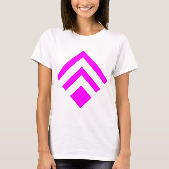 T-shirt Flèche géométrique 02 - Magenta (Devant)
