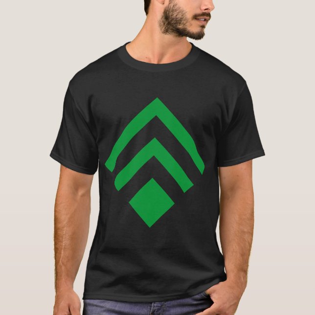 T-shirt Flèche géométrique 02 - Vert herbe (Devant)