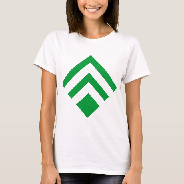 T-shirt Flèche géométrique 02 - Vert herbe (Devant)