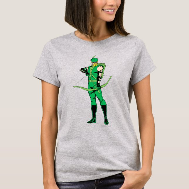 T-shirt Flèche verte debout avec flèche (Devant)