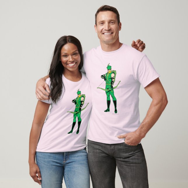 T-shirt Flèche verte debout avec flèche (Unisexe)
