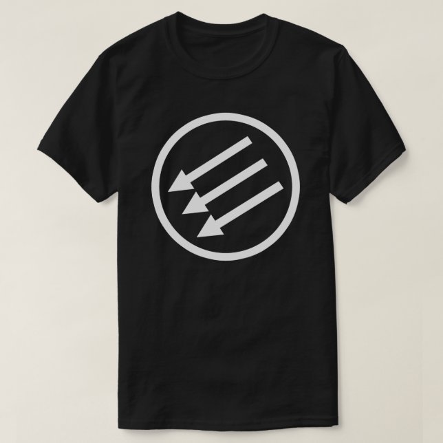T-shirt Flèches blanches anti-fascisme (Design devant)