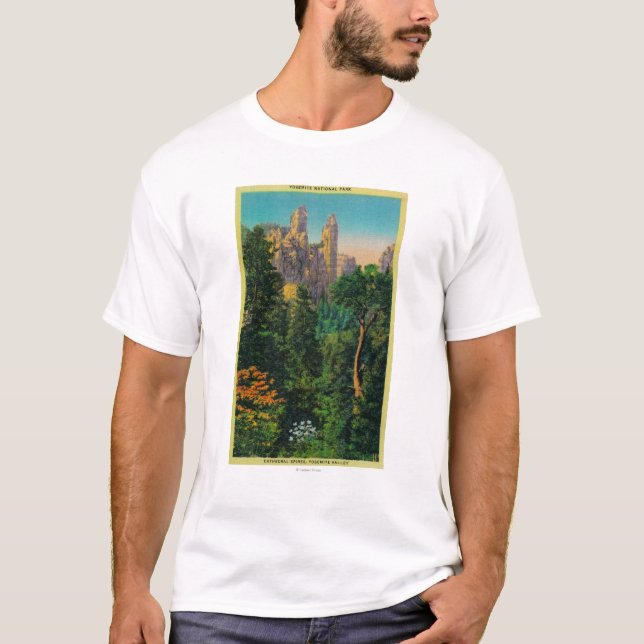 T-shirt Flèches de cathédrale et vallée de Yosemite (Devant)