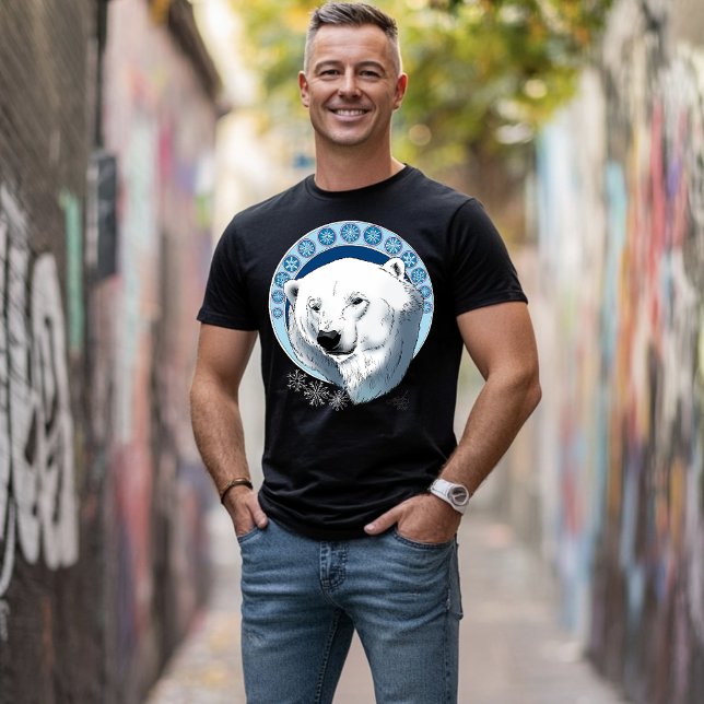 T-shirt Flèches de neige Ours Polaire Art Nouveau (Créateur téléchargé)