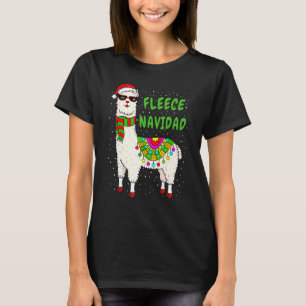 T-shirt Fleece Navidad Christmas Llama Xmas Femmes Enfant
