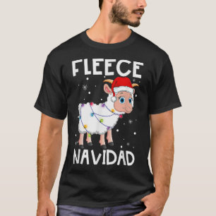 T-shirt Fleece Navidad Funny Christmas Sheep Feliz Xmas Li