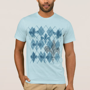 T-shirt Fleur à motifs de losanges de lis