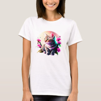 T-shirt Fleur acrylique