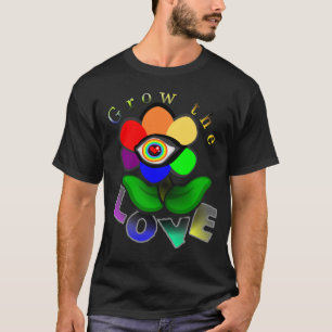 T-shirt Fleur Amour Arc-en-ciel