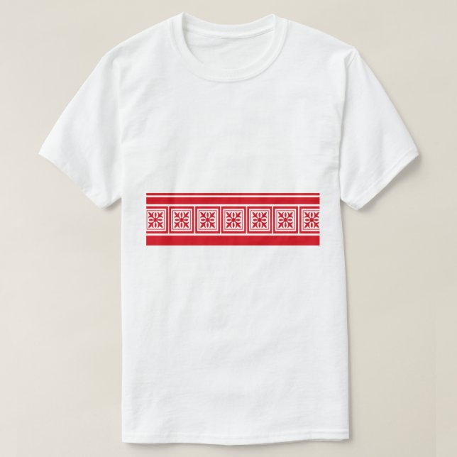 T-shirt Fleur Batik Rouge (Design devant)