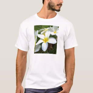 T-shirt Fleur blanche de Plumeria d'Hawaï