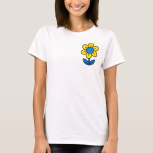 T-shirt Fleur bleue et jaune à l'ukrainienne