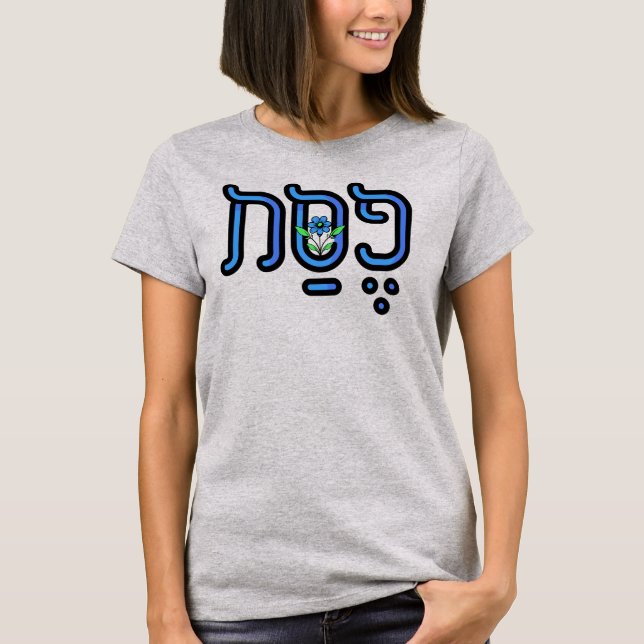 T-shirt Fleur bleue Noeud Pâque (Devant)