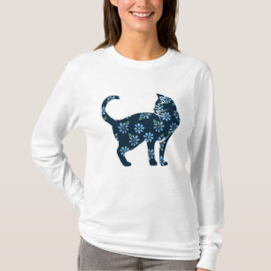 T-shirt Fleur Chat Blue Daisy Chats