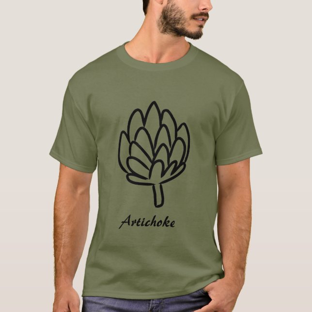 T-shirt Fleur comestible végétale d'artichauts d'artichaut (Devant)