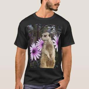T-shirt Fleur Curieuse : Meerkat Parmi Les Marguerites Vio