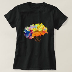 T-shirt Fleur d'aquarelle couleur carnation