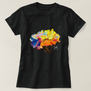T-shirt Fleur d'aquarelle couleur carnation