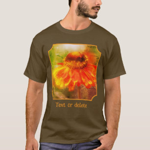 T-shirt Fleur d'art de Zinnia Orange rêveuse Personnalisée