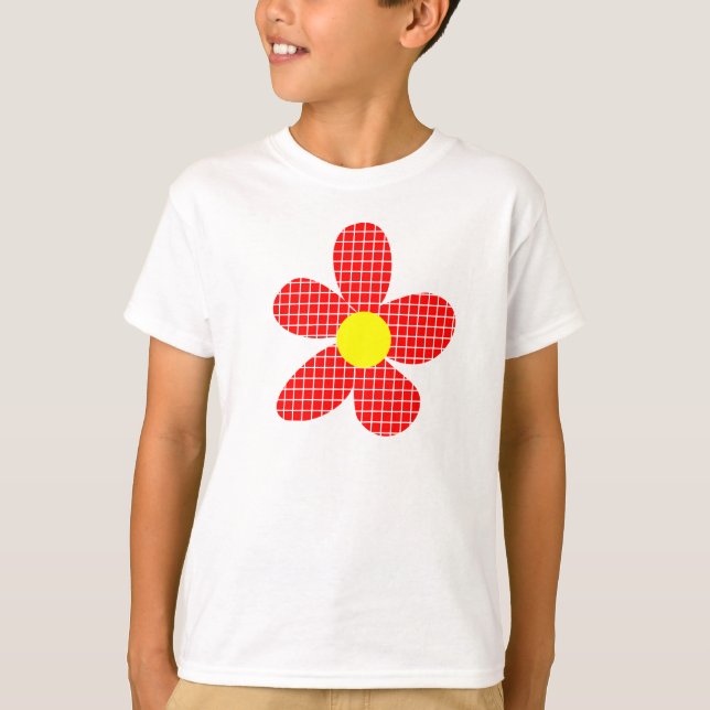T-shirt Fleur d'art pop - Customisé (Devant)