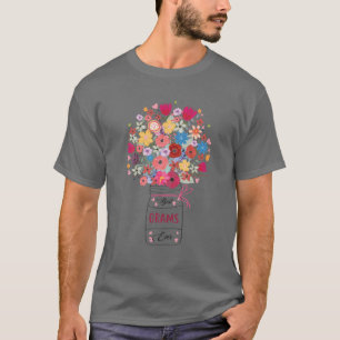 T-shirt Fleur d'art pour les femmes Meilleurs Grams toujou