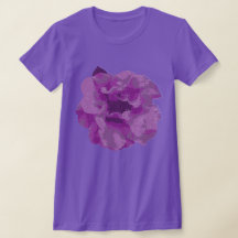 T-Shirt Fleur de Camélia Violet Moderne