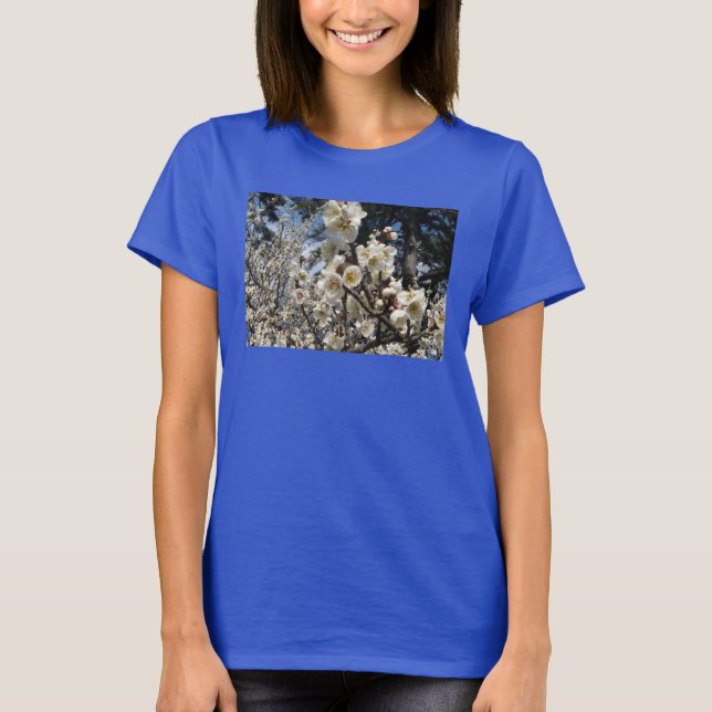 T-shirt Fleur de cerisier blanc / Sakura / ク(桜) (Devant)