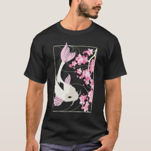 T-shirt Fleur de cerisier vintage I Poisson japonais I Koi