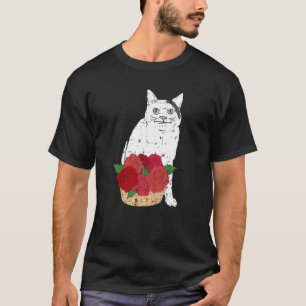 T-shirt Fleur de chat Valentines Jour Cute Kitten Kitty Lo