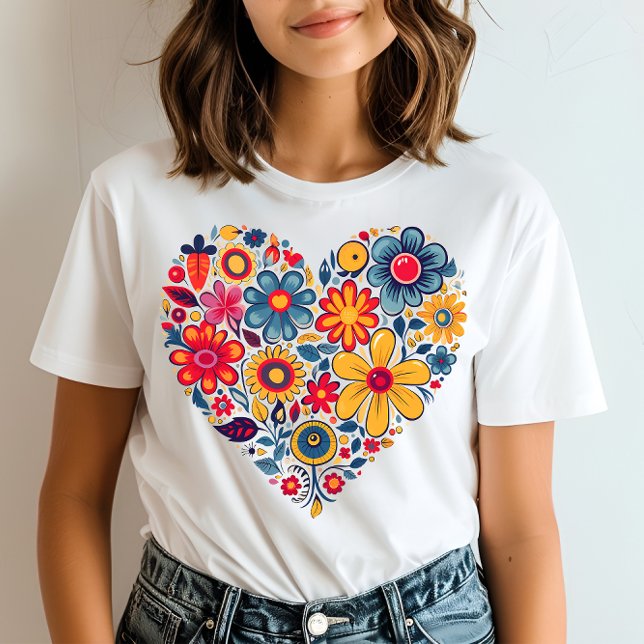 T-shirt Fleur de coeur (Créateur téléchargé)