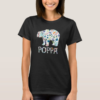 T-shirt Fleur de famille assortie florale Papa Ours