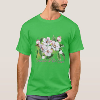 T-shirt Fleur de Fleur d'Arkansas State Apple Watercolor