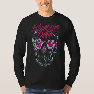 T-shirt Fleur De La Mort Pastel Goth Floral Roses Rouges S