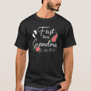 T-shirt Fleur de la première fois Grand-mère 2022